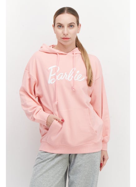 Buy Women  Oversized Fit Hooded Sweatshirts, Pink in Saudi Arabia