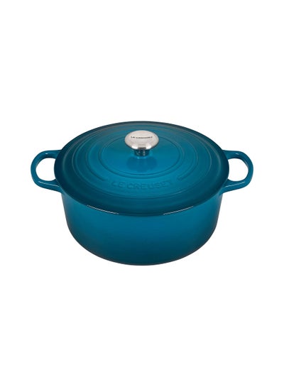 Buy Le Creuset Enameled Cast Iron Signature Round Dutch Oven, 7.25 qt, Deep Teal in UAE