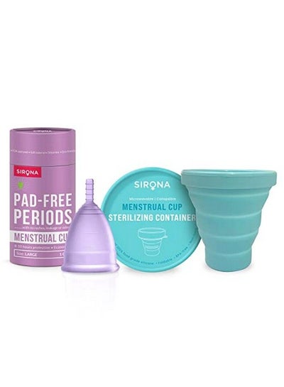 اشتري Collapsible Silicone Cup Foldable Sterilizing Container Cup For Menstrual Cup 1 Unit With Reusable Menstrual Cup Large (Pack Of 1) ; Kills 99% Of Germs ; Menstrual Cup Sterilizer في السعودية