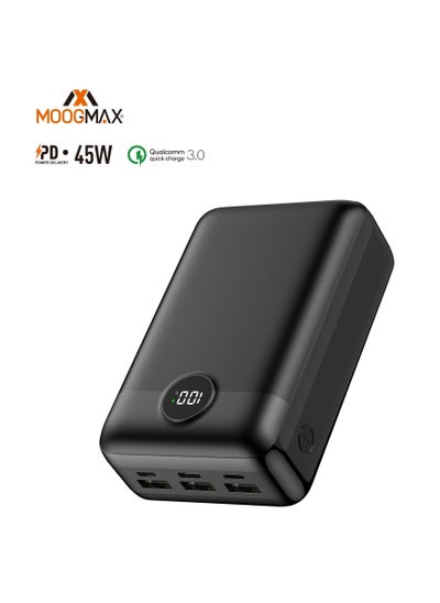 Buy Power Bank 30000 mAh Black 6 Ports in Saudi Arabia