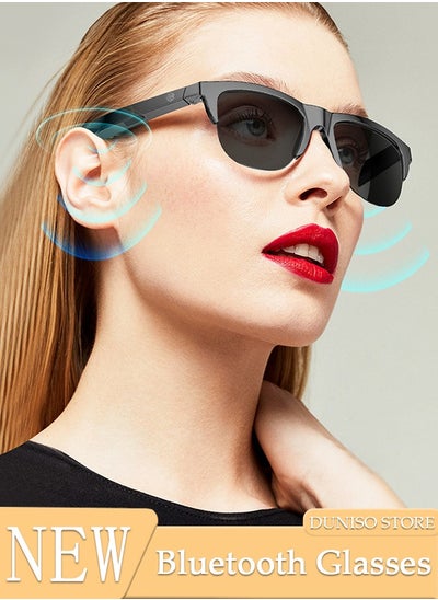 اشتري Smart Glasses, Bluetooth Sunglasses with Speakers, Fingerprint Touch Control, Clear Calls Game and Anti-Blue Light Lenses, Intelligent Wireless Bluetooth Audio Glasses for Men Women في الامارات