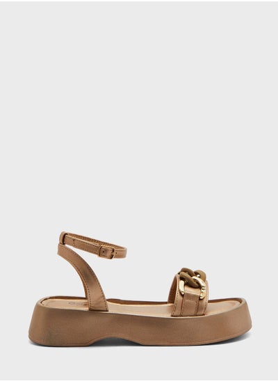 Buy Chunky Chain Slingback Platform Sandals in Saudi Arabia