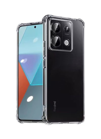 Buy Redmi Note 13 Pro 5G Case Cover with Clear TPU Four Corners Airbags Anti-Scratch Protective Back Cover Transparent Soft Duty Shockproof Protector Anti-Dust Comfortable Protection shell accessory in UAE