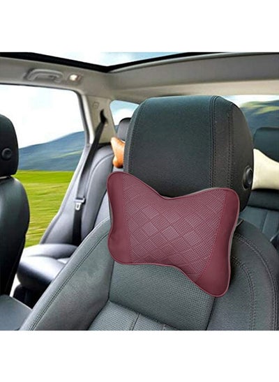 Buy 2 Pieces Head and Neck Rest Made of High Quality Leather–AM-06 in Egypt