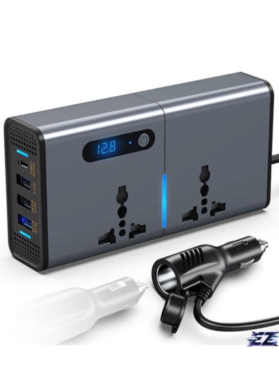 Buy "200W DC/AC Inverter with USB & Type-C Ports: Portable Power on the Go" in UAE