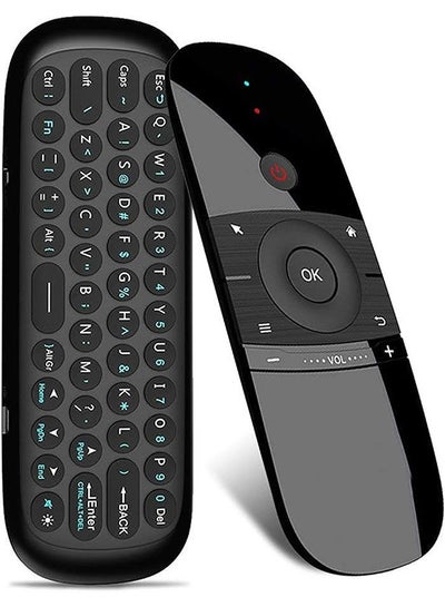 اشتري W1 2.4G air Mouse Wireless Keyboard Remote Control Infrared Remote Learning 6-axis Motion Sense w/USB Receiver for Smart TV android TV BOX Laptop PC في السعودية