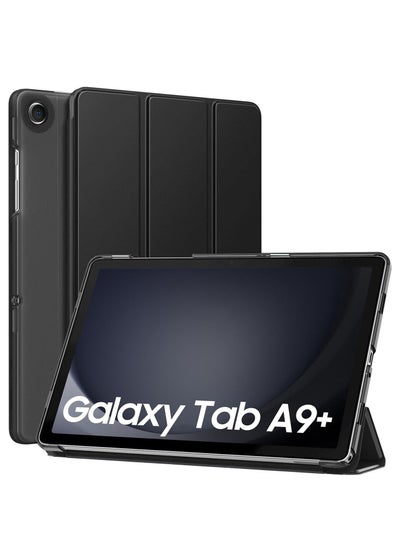 اشتري جراب لجهاز Galaxy Tab A9+/A9 Plus مقاس 11 بوصة، غطاء ذكي واقٍ رفيع لجهاز Tab A9 Plus اللوحي (SM-X210/X216/X218)، خاصية الإيقاظ/السكون التلقائي، أسود في السعودية