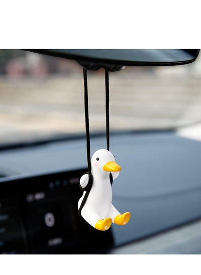 اشتري Car Decoration Super Cute Swinging Duck Car Mirror Hanging Ornament Car Interior Accessories في الامارات