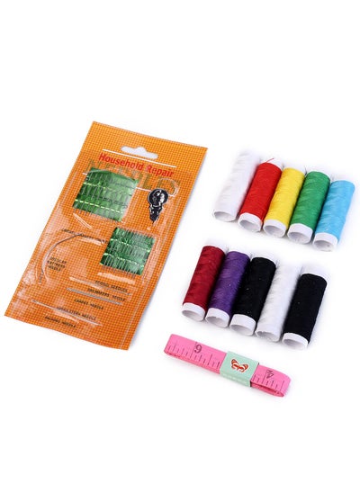 Buy Sewing Kit - a Complete Stitching set with Fine Point Needles Various Colorful Threads and Flexible Measuring Tape - for Home Clothes Repairs Tailoring Emergencies Carpentry Mattresses Sewing in Saudi Arabia