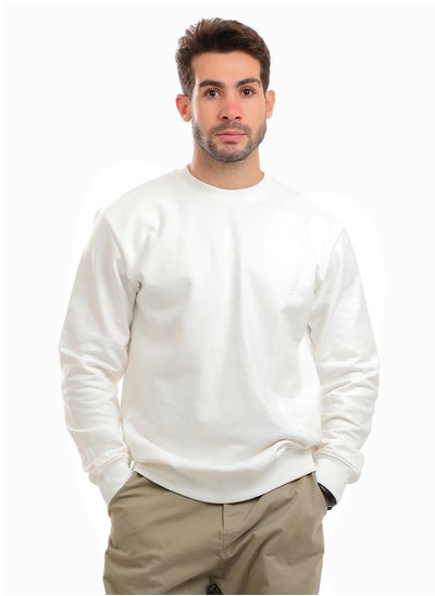 Buy Solid Round Neck Hoodie in Egypt