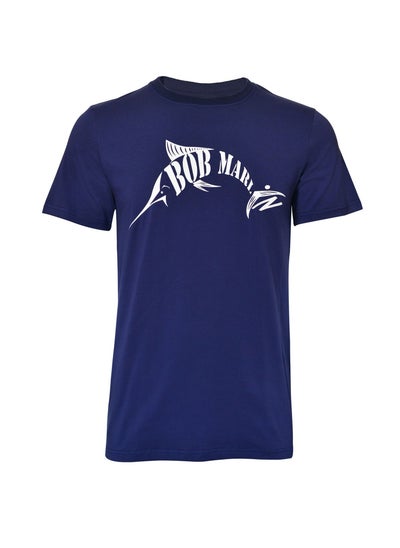 Buy Bob Marlin Premium TShirt One Love for Fishing BM Blue in UAE