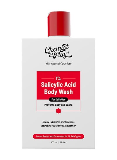 Buy Chemist at Play 1% Salicylic Acid Body Wash Helps Prevent Back & Body Acne Smoothens Bumpy Texture | For Sweaty Oily Normal And Dry Skin | Paraben And SLS Free Suitable For Men And Women (7.9 Ounce) in UAE