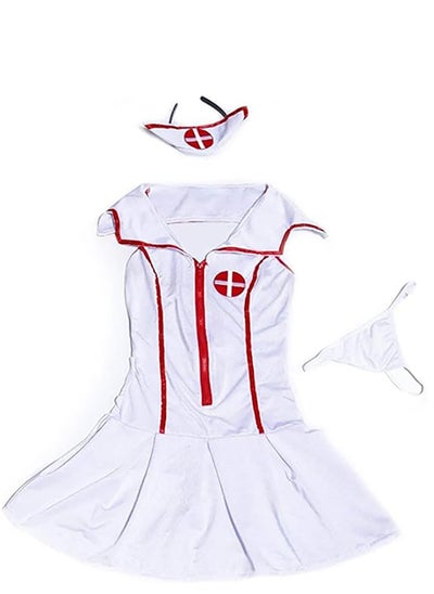 اشتري Nurse Uniform Dress With G-String And Hat في الامارات