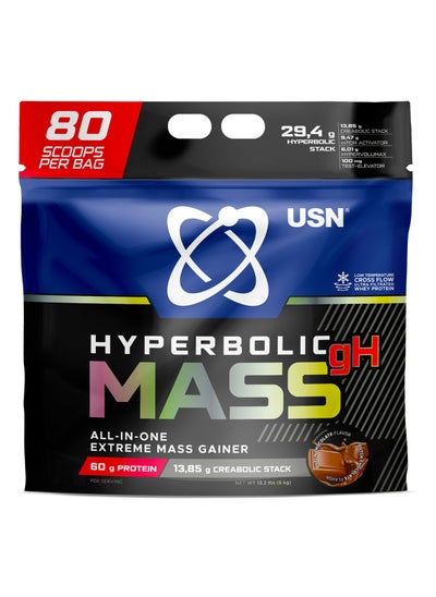 Buy Hyperbolic Mass Gh 6kg Dutch Chocolate Bag High Calorie Mass Gainer Protein Powder for Fast Muscle Mass and Weight Gain, With Added Creatine and Vitamins in UAE