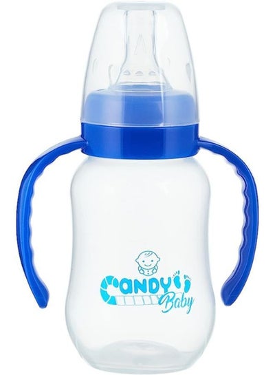 Buy Candy Baby Feeding Bottle With Hand For Boys-Blue-150ml in Egypt