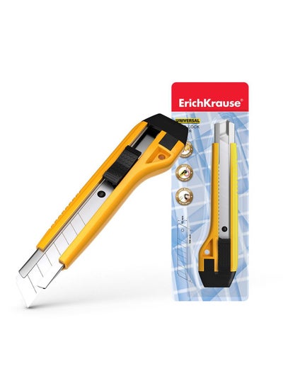 Buy Cutter auto-lock Universal, 18mm, yellow (blister 1 pc) in UAE