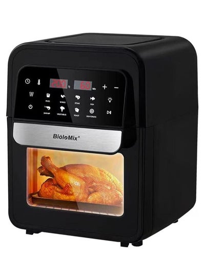 اشتري Biolomix Multifunctional 7L Air Fryer Without Oil Electric Oven, Dehydrator, Convection Oven, Touch Screen Presets Fry, Roast,AF536, black في الامارات