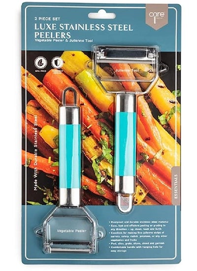 Buy Core 2 Piece Luxe Stainless Steel Peeler Set in UAE