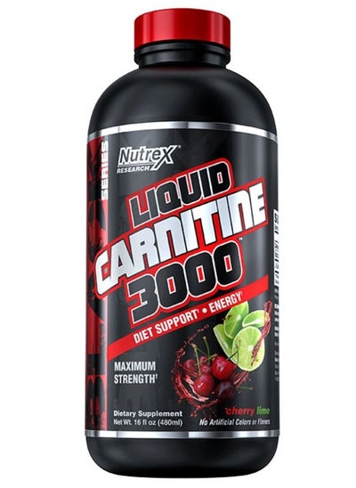 Buy Liquid Carnitine 3000 Diet Support Energy 480 Ml Cherry Lime in UAE