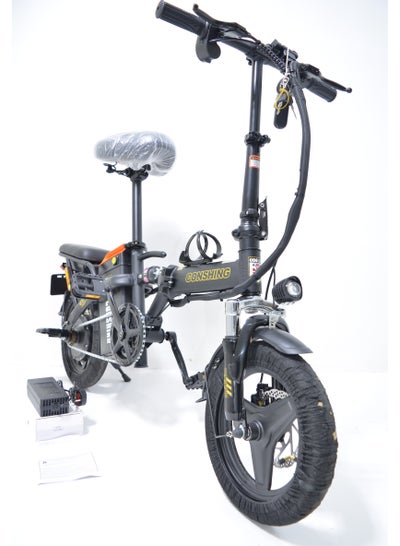 Buy Electric Bike 48 Volts 12,000 Amps Speed of 40 Kilometers Per Hour Foldable with a Front Light a Rear Light and a Battery That can be Easily Removed and Installed in Saudi Arabia