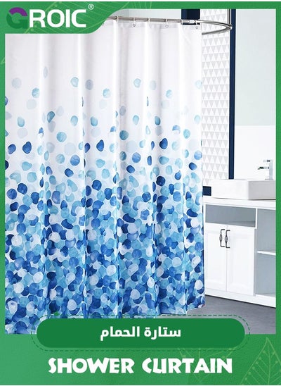 Buy Shower Curtain Set Blue Shower Curtains for Bathroom Water Repellent Shower Curtains Bathtubs Hotel, Waterproof Shower Curtain Liner,Bathroom Supplies,180x200cm in Saudi Arabia