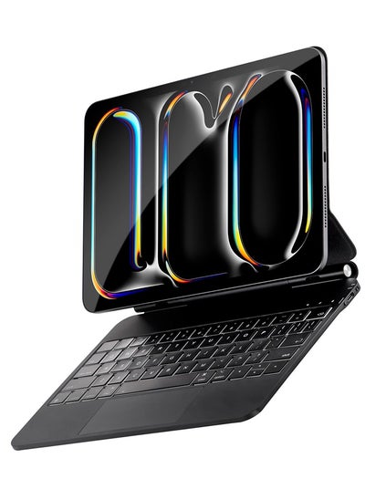 Buy Magic Keyboard Case for iPad Air 13-Inch (2020, 2022, 2024) with Backlit Keys, Trackpad, and Adjustable Viewing Angles in UAE