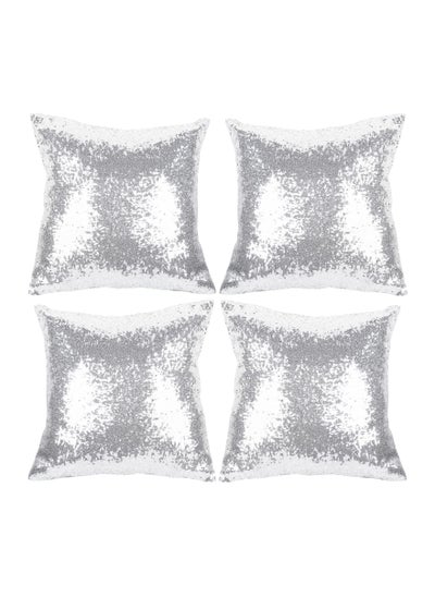 اشتري SYOSI, Sparkling Sequins Pillow Covers, Luxury Home Satin Throw Pillow Covers Set of 2 Hidden Zipper Pillow Case for Couch Wedding Bed Living Room Party Sofa Decor في السعودية