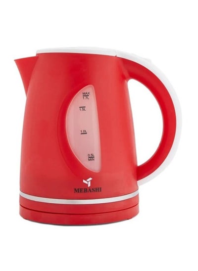 Buy Electric Kettle 2200W 1.7 L 2200.0 W ME-KT1107PR Red/White in UAE