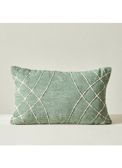 Buy Aizel Nova Textured Filled Cushion 50 x 30 cm in Saudi Arabia