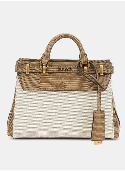 Buy GUESS Sestri Mini PU Zipper Closure Casual Women's Satchel in UAE