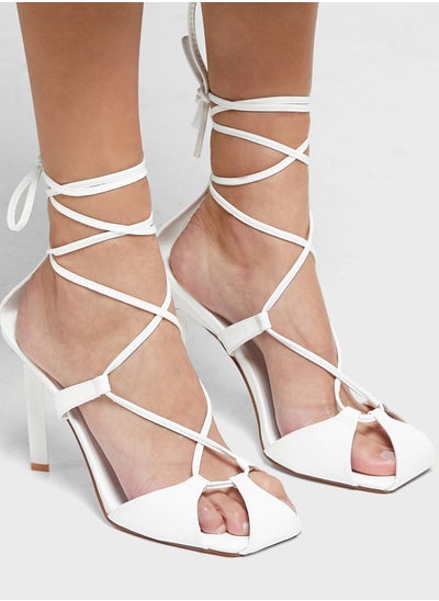 Buy Cross Over Strappy Toe Cover Sandal in Saudi Arabia