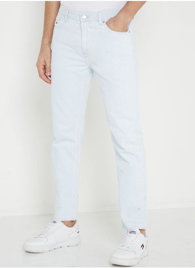 Buy Light Wash Tapered Fit Jeans in UAE