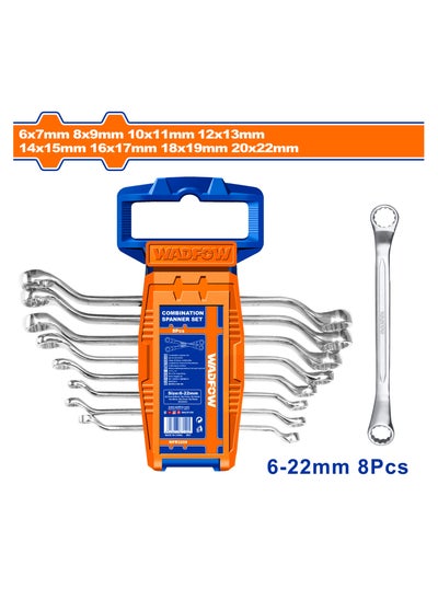 Buy Serrated wrench set 8 pieces,size 6-22 mm in Egypt