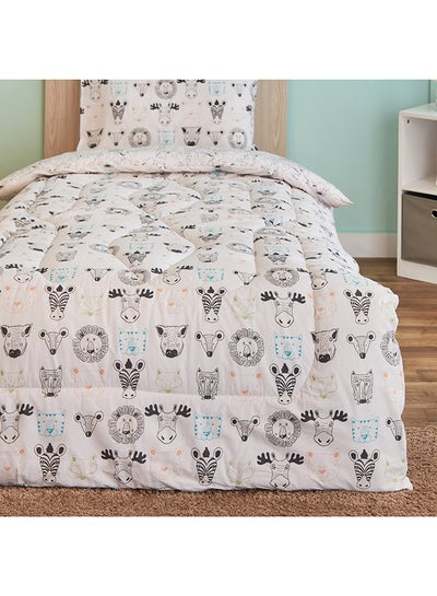 Buy Ron Zoological 2-Piece Cotton Single Comforter Set 220 x 135 cm in UAE