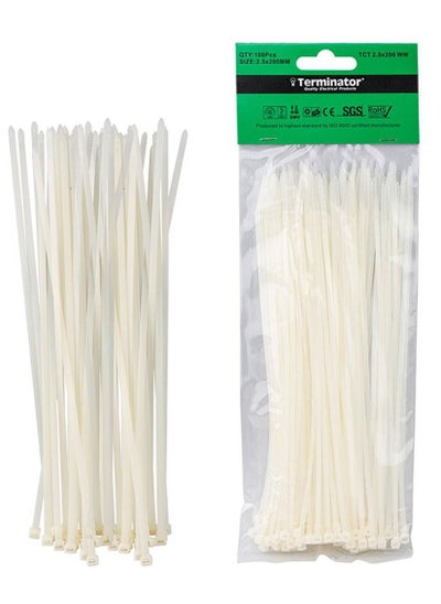 Buy Cable Ties White 100PCS in UAE