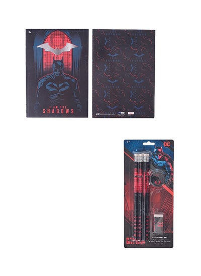 Buy Stationery Batman I Am The Shadows A4 Arb, A5 Arb & 8Pc Pencil Set in UAE