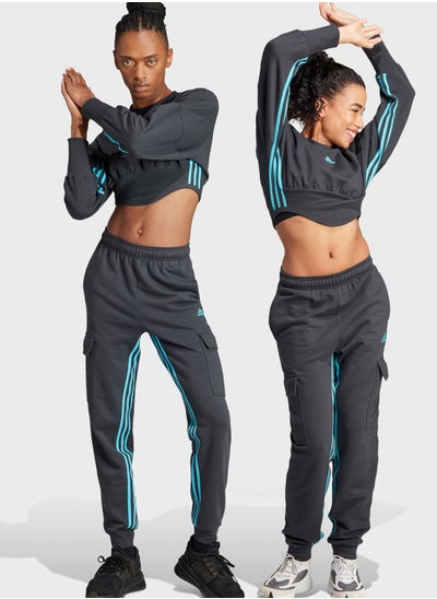 اشتري Dance 3-Stripes High-Waisted Tapered Cargo Joggers في السعودية