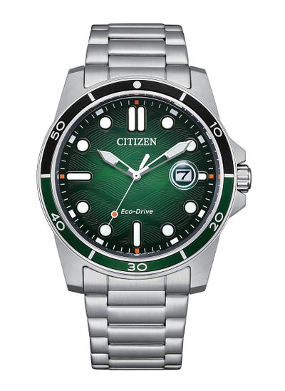 اشتري Eco-Drive Green Dial Stainless Steel Men's Watch AW1811-82X في الامارات