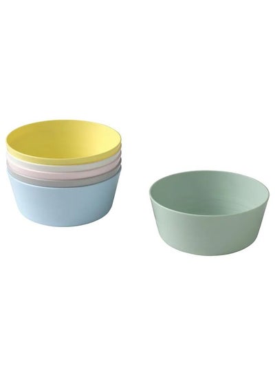 Buy Pack Of 6 Plastic Bowl Multicolour in Saudi Arabia