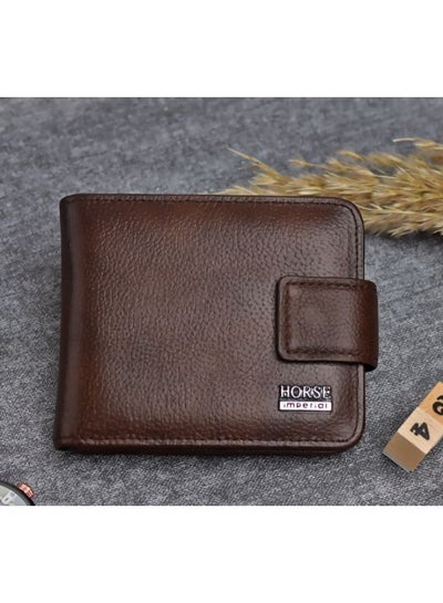 Buy Wallet For Keeping Paper Money with pockets Card  Holder - Leather - Brown in Egypt