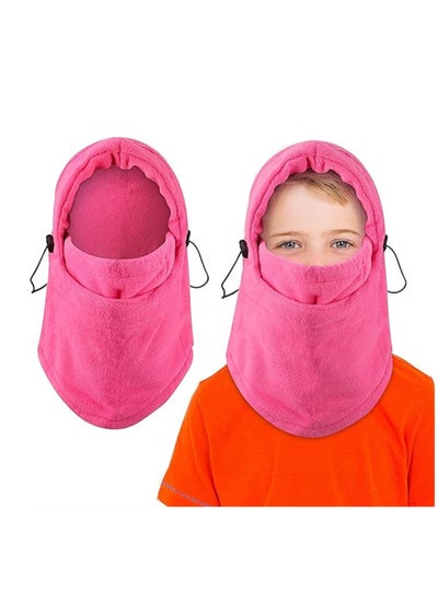 اشتري Winter Children's Riding Mask, Winter Balaclava Warm Face Cover, Sports Warm Headgear Cold-proof Face Protection Cap, Windproof Motorcycle Ski Headgear, 1 Pcs, Pink في الامارات