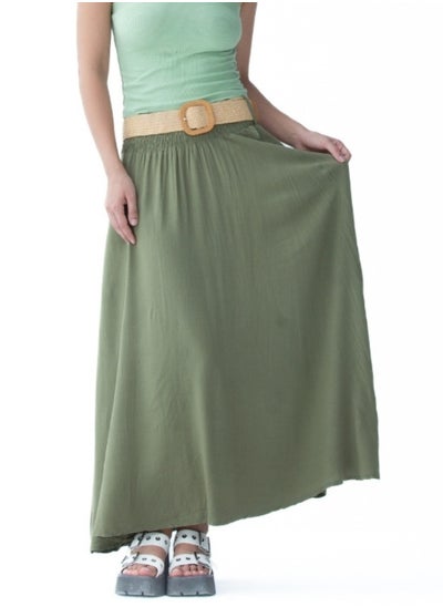 اشتري Olive Green Maxi Skirt في الامارات