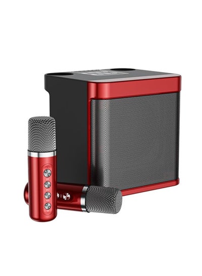 اشتري Bluetooth Karaoke Speaker Wireless Microphone Portable With 2 Mics For Kids & Adults Long Battery Life, Boom Sound For Indoor Outdoor Music Party في الامارات