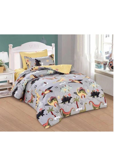 Buy Double-Sided Microfiber Cartoon Printed Kids Comforter Set - 3 Pieces - Cozy Bedtime Adventure in Saudi Arabia