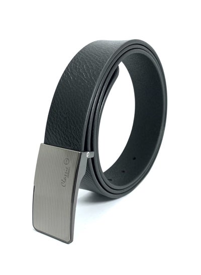 Buy Classic Milano Genuine Leather Belt Print Texas Plate PTX-351 Crunch SL-35-6 (Black) by Milano Leather in UAE