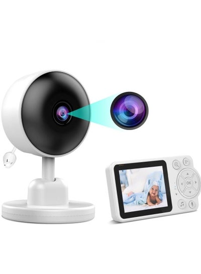اشتري Wireless Audio and Video Baby Monitor Security Camera with 2.8" Display Night Vision في الامارات