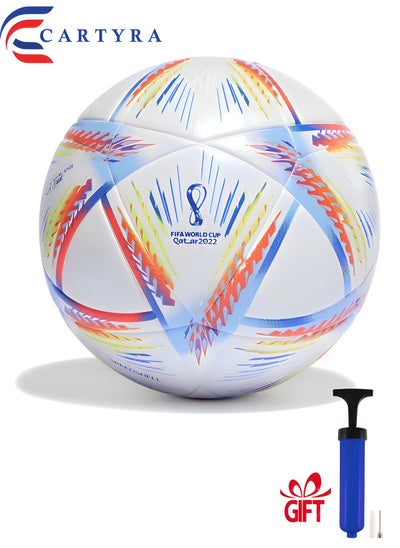 Buy Premium Soccer Ball 2022 Pro Football Soccer Ball | Size 5 Football for Youth and Adult Soccer Players, Stadium | Size 5 FootBall With Free FootBall Air Pump in UAE