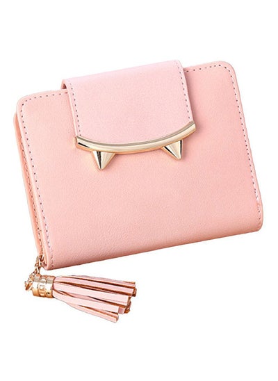 Buy Faux Leather Purse Pink in UAE