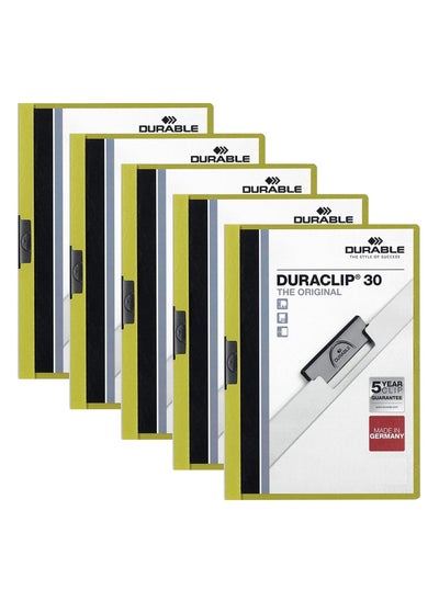 اشتري 5-Piece Duraclip Clip Folder Green في الامارات