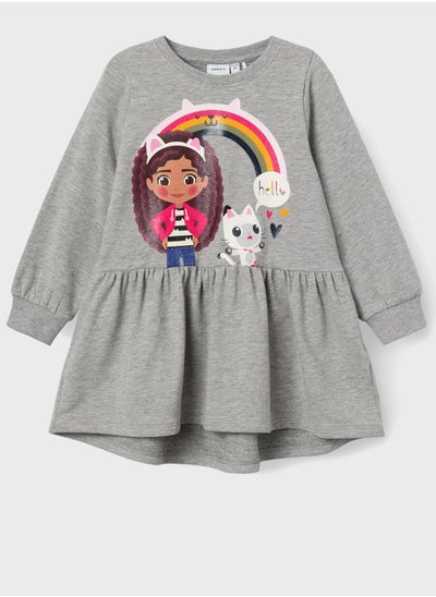 Buy Kids Graphic Print Gabby Midi Dress in UAE